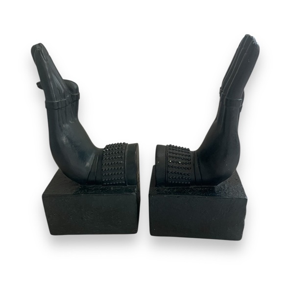 Buddha Hand Bookends – Mudra Statue, 9” Zen Decor, Yoga Meditation Shelf Decor - Picture 4 of 9